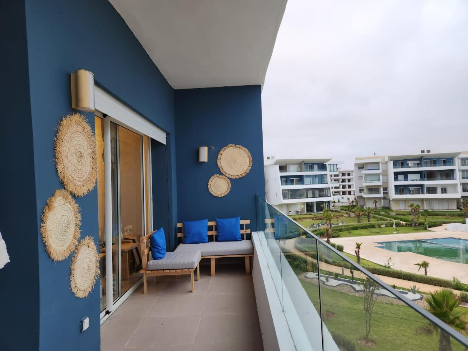Sidi Rahal Blue View, Beachfront Wide Seaview With Pool Ngoại thất bức ảnh